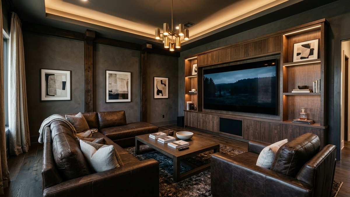 Editorial luxury media room.